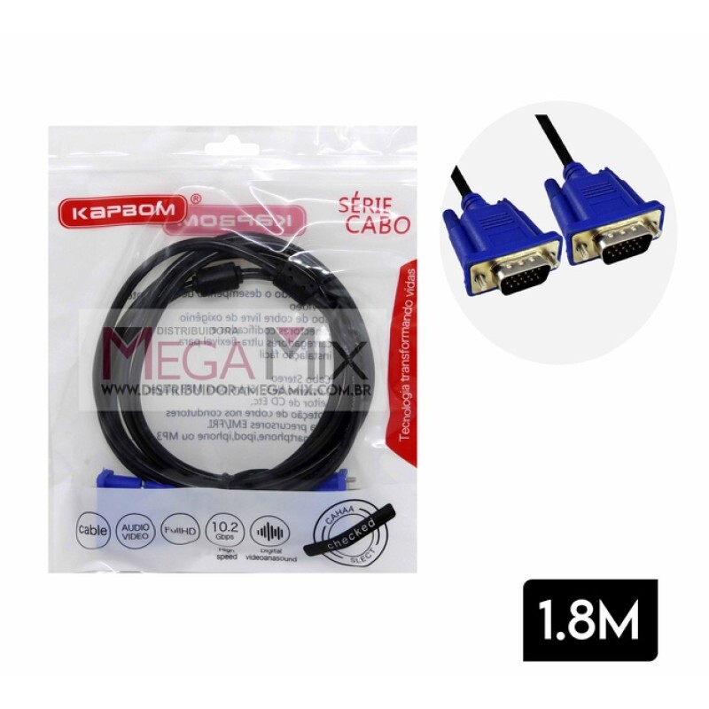 Cabo VGA para Monitor KAPVGA1.8M Kapbom Mega Mix