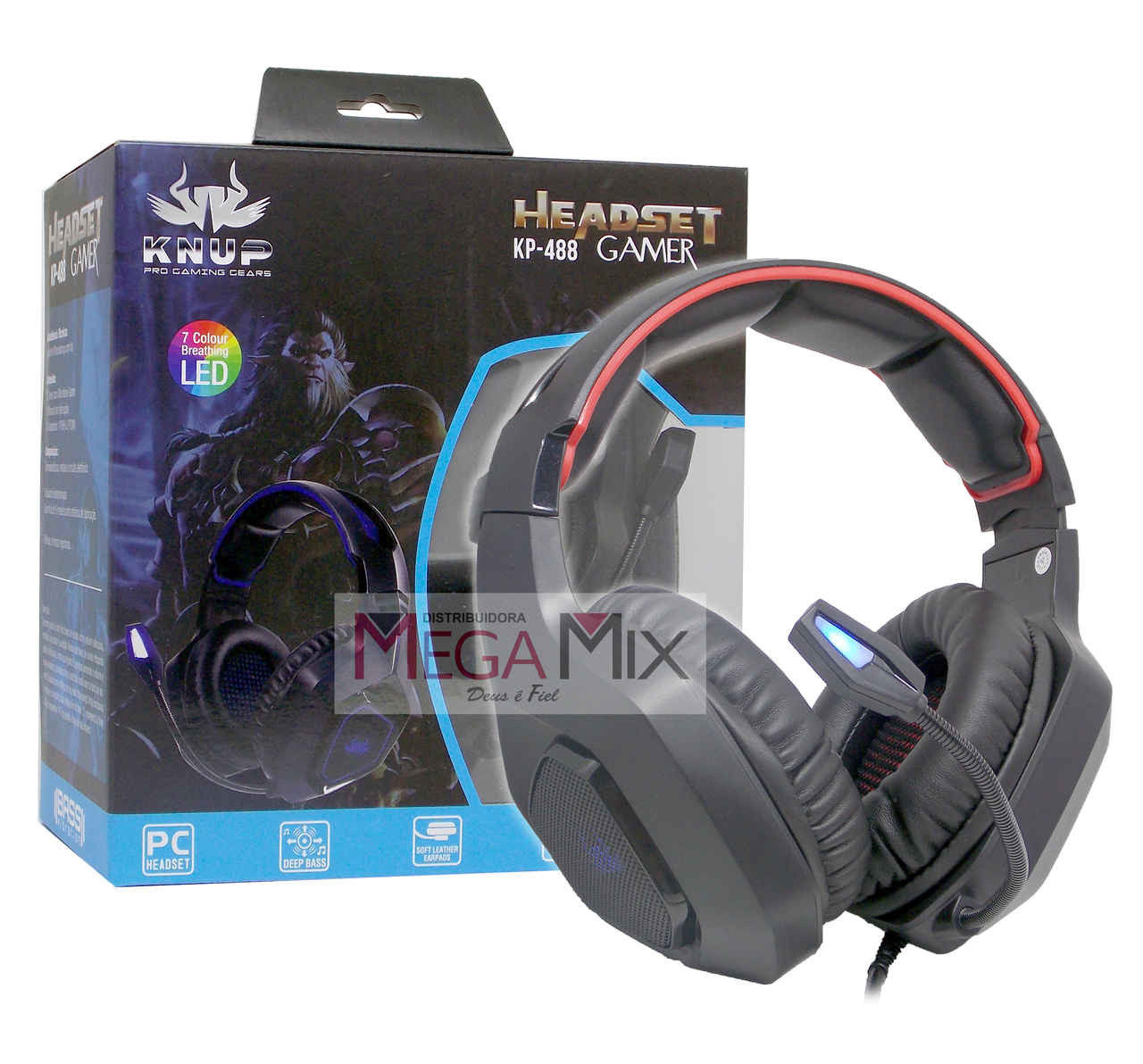 Fone de Ouvido Headset Gamer para PC/X-One/PS4 KP-488 - Knup