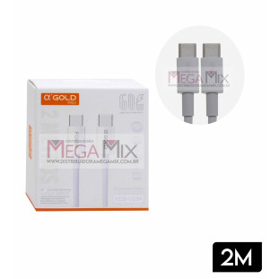 Cabo Turbo Tipo C + Tipo C 60W 2M CB-105 - A'Gold
