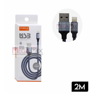 Cabo de Dados USB + Iphone 5.0A 2M CB05-2 - A'Gold