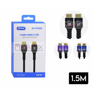 Cabo HDMI + HDMI 8K 1.5M KP-YP5005 - Knup