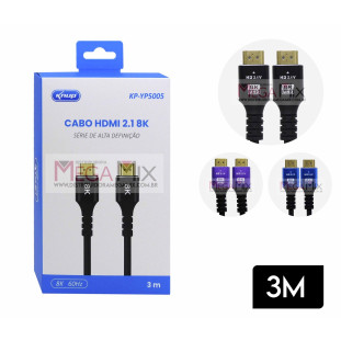 Cabo HDMI + HDMI 8K 3M KP-YP5005 - Knup