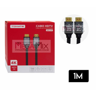 Cabo HDMI + HDMI HDTV 4K 2.0 1M MHD-4111 - Tomate