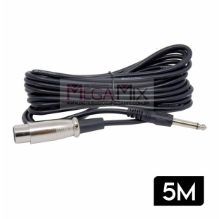 Cabo P10 + XLR 5M MCB-015 - Tomate