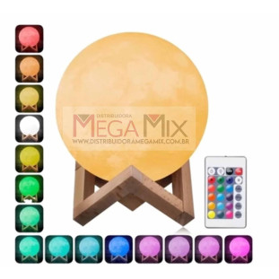 Luminária Lua LED Caixa de Som Bluetooth AL-8218 | Mega Mix