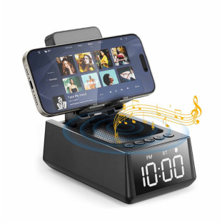 Caixa de Som Bluetooth com Suporte e Relógio 8W RMS D-G207 - Grasep 