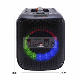 Caixa de Som Portáil Bluetooth com Microfone 6.5" 30W D-S8120 - Grasep