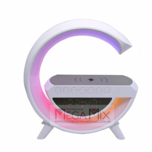 Caixa de Som Luminária G com Relógio 15W BM-F946 - B-Max