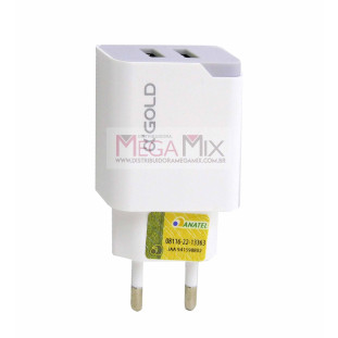 Carregador com 2 USB  3.1A CA19 - A'Gold 