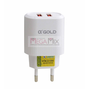 Carregador com 2 USB 4.1A CA34-4 - A'Gold 