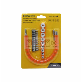 Conjunto Extensor Flexível com Bits/ Soquetes BOM-3622 - Bomvink