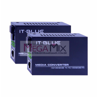 Conversor Óptico para RJ45 100MBPS LE-4142 - It-Blue