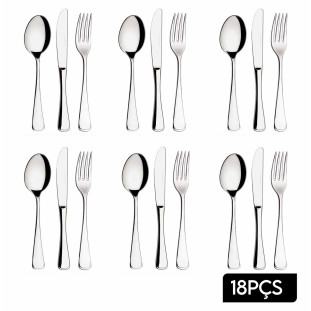 Jogo de Talheres Inox 18 Peças BM-F1074 - B-Max 