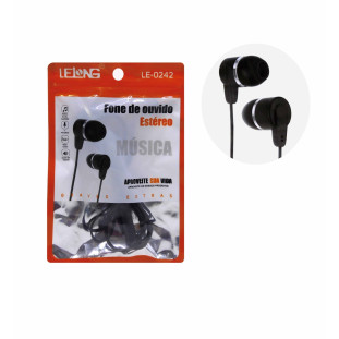 Fone de Ouvido com Microfone LE-0242 - Lelong