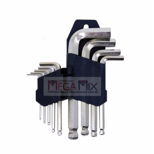 Kit de Chaves Allen Com 9 Peças BOM-3201 - Bomvink