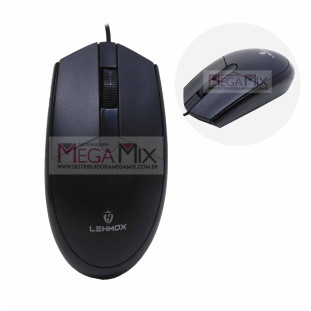 Mouse Óptico com Fio USB 1600DPI LEY-208 - Lehmox