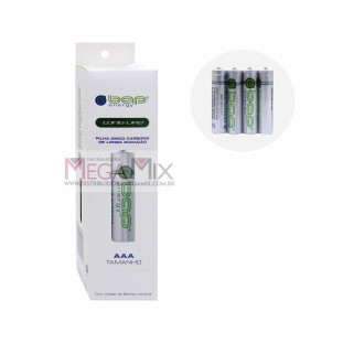 Pilha Zinco AAA Tubo c/ 60 unid. BAP-R3 - Bap Energy