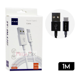 Cabo de Dados USB + Micro USB (V8) 1M 2.4A 10102V - It-Blue