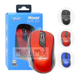 Mouse sem fio 1600 DPI 2.4GHz KP-MU401 - Knup