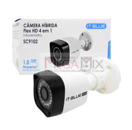 Câmera de Vigilância Flex HD 4 em 1 HD 720p 3.6mm SC-9102 - IT Blue