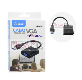 Cabo Conversor USB + VGA 3.0 LT-V30 - Lotus