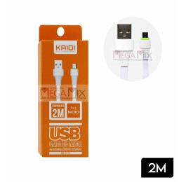 Cabo de Dados USB + Micro USB (V8) 2M KD-331S- 331M- Kaidi 