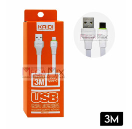 Cabo de Dados USB + Tipo C 3M KD-332C - Kaidi