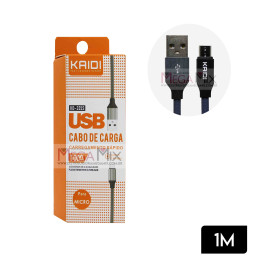 Cabo de Dados USB + Micro USB (V8) 1M KD-335S - Kaidi 