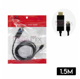 Cabo HDMI + Tipo C 1.5M D-HT01 - Grasep