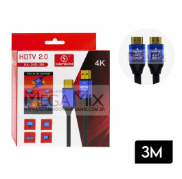 Cabo HDMI + HDMI 4K 3M KA-2HD-3M - Kapbom