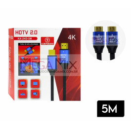 Cabo HDMI + HDMI 4K 5M KA-2HD-5M - Kapbom