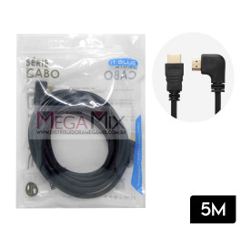 Cabo HDMI + HDMI 90° 5m LE-6625 - It-Blue