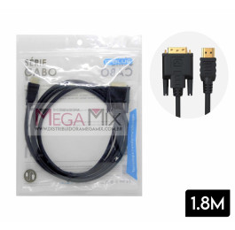 Cabo DVI + HDMI 1.8M LE-6626 - It-Blue 