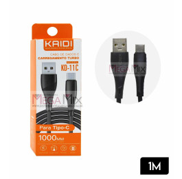 Cabo de dados USB + Tipo C 1M KD-11C - Kaidi