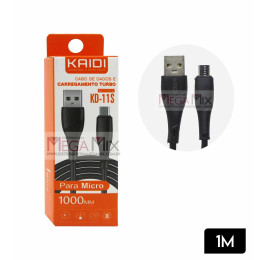 Cabo de dados USB + USB Micro (V8) 1M KD-11S - Kaidi