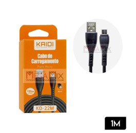 Cabo de Dados USB + Micro USB (V8) 1M KD-22M - Kaidi