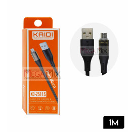 Cabo de dados USB + Micro USB (V8) 1M KD-2511S - Kaidi
