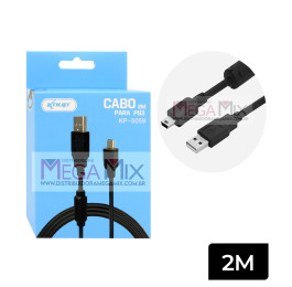 Cabo USB + V3 para PS3 2M KP-5059 - Knup
