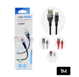 Cabo de Dados USB + Micro USB (V8) 1M LE-858V - It-blue