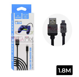 Cabo USB + Micro USB (V8) para PS4 1.8m LEY-1527 - Lehmox