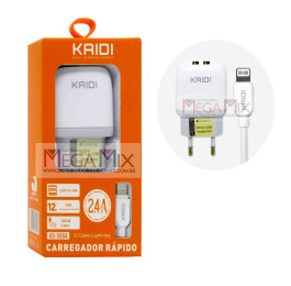 Carregador de Celular - Iphone 2 USB 2.4A  KD-556A - Kaidi