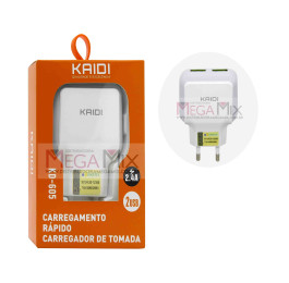 Carregador  2 USB 2.4A KD-605 - Kaidi 