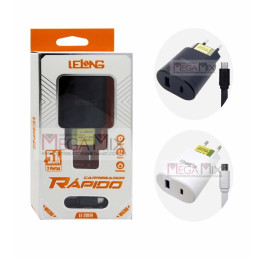 Carregador de Celular Micro USB (V8) USB + USB-C 5.1A LE-291FV - Lelong