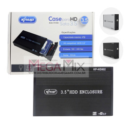 Case para HD Sata 3.5 USB 2.0 Externo KP-HD002 - Knup