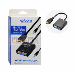 Cabo Conversor HDMI para VGA com Áudio CC-HVA100 - Exbom