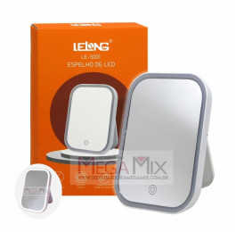 Espelho de Mesa com LED Recarregável LE-5001 - Lelong
