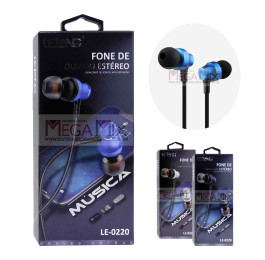 Fone de Ouvido com Microfone LE-0220 - Lelong