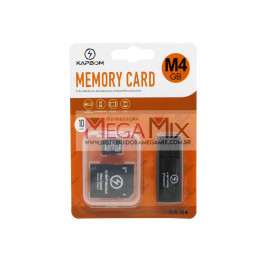 Cartão de Memória 4GB + Leitor USB e Adapt. MMC KA-M4 - Kapbom
