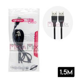 Cabo USB (M) + USB (M)  1.5M KAP-UU-1.5M - Kapbom
