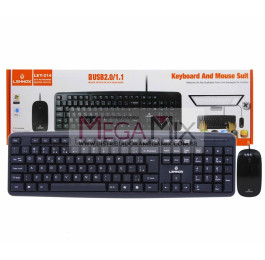 Kit Teclado e Mouse com Fio Keyboard LEY-214 - Lehmox